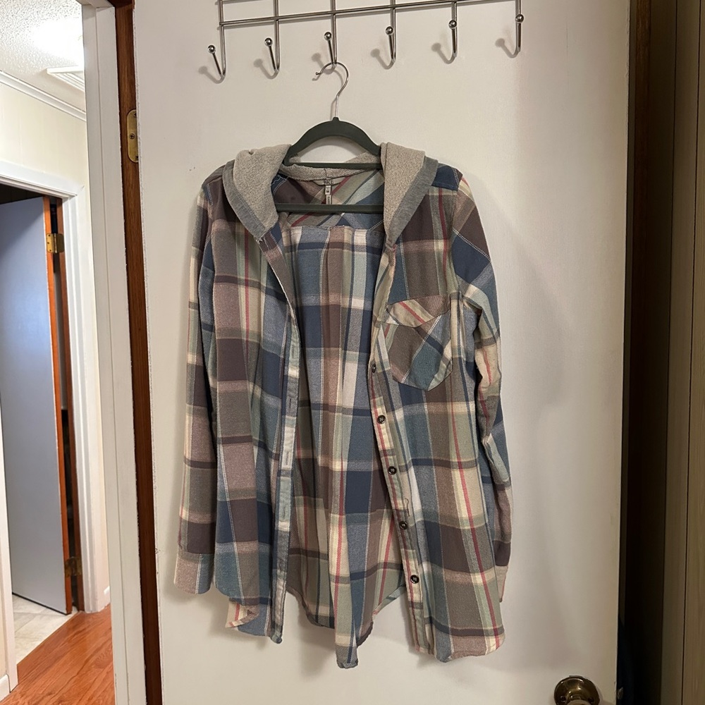 BKE hooded button up